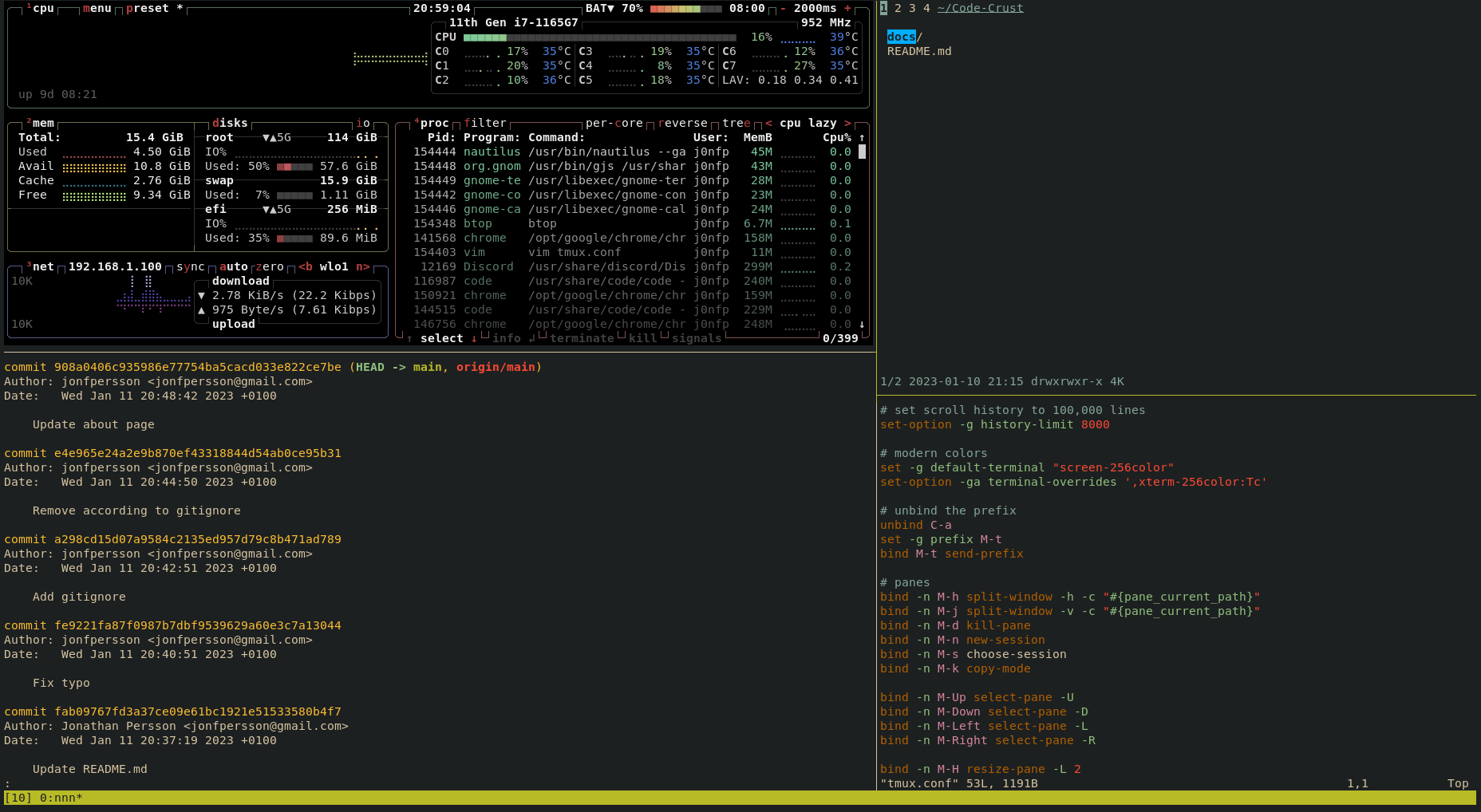 Configuring Alacritty + Tmux + Oh My Zsh | Code & Crust